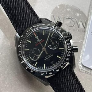 Replica Omega SPEEDMASTER “DARK SIDE OF THE MOON” REAL CERAMIC OMF 1:1 BEST EDITION BLACK BLACK ON NYLON STRAP A9300 V2