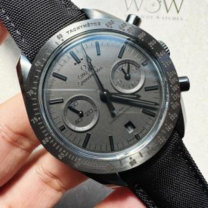 Replica Omega Speedmaster “Dark Side of The Moon” Real Ceramic OMF 1:1 Best Edition Black Black on Nylon Strap A9300 V2